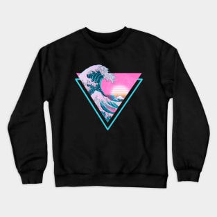 Vaporwave Aesthetic Great Wave Off Kanagawa Crewneck Sweatshirt